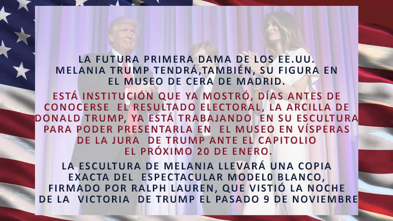 figura cera melania trump museo de cera de madrid